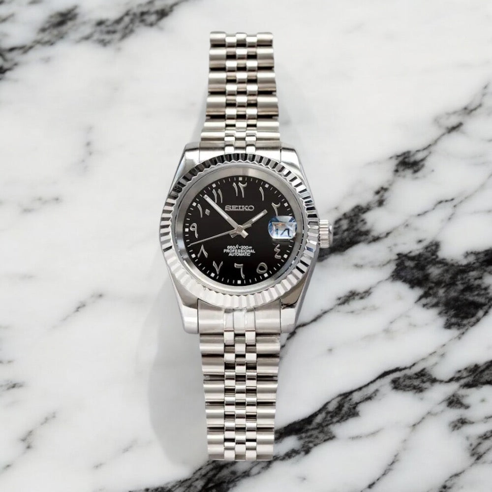 SEIKO MOD | DATEJUST | ARABIC DIAL | BLACK