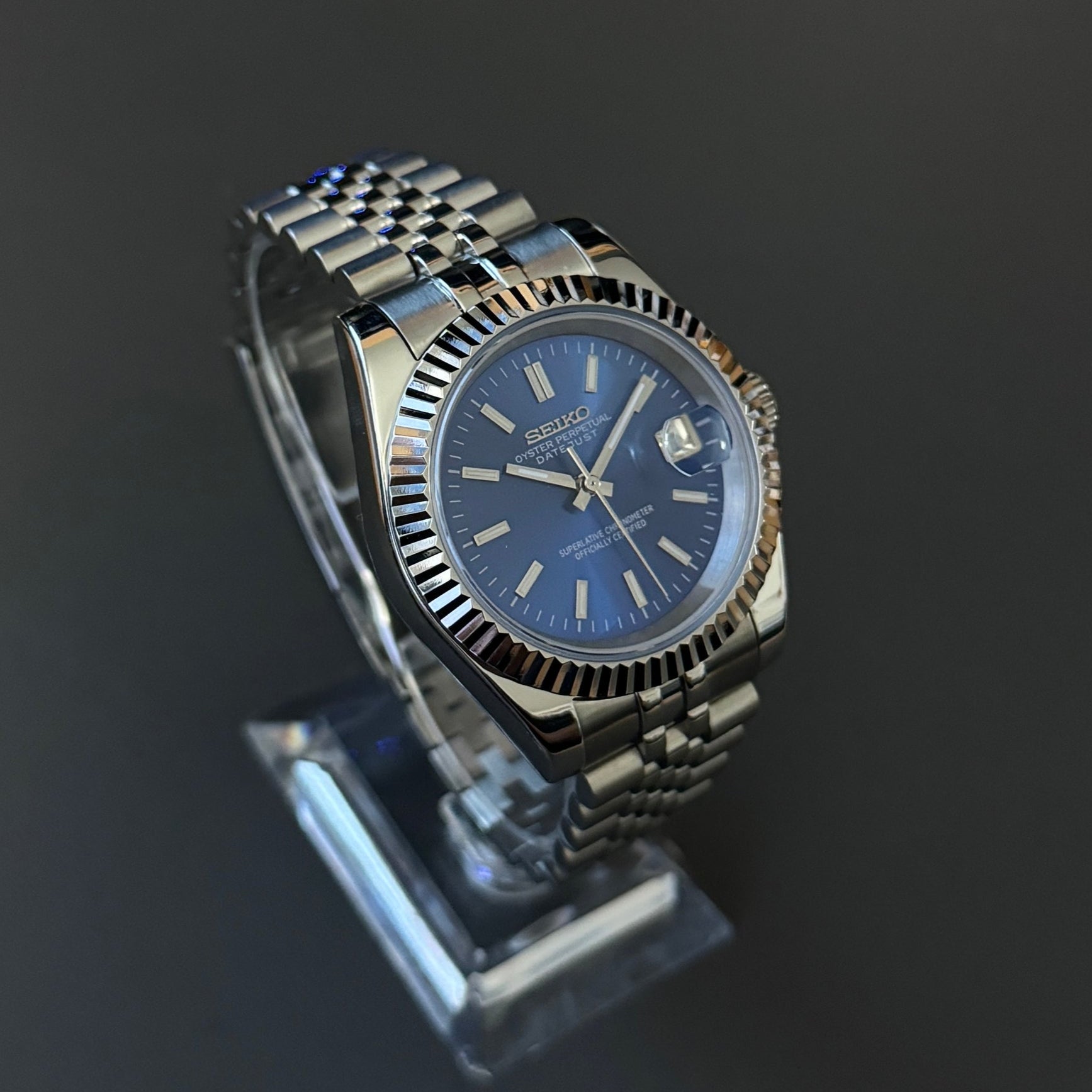SEIKO MOD DATEJUST | BLUE