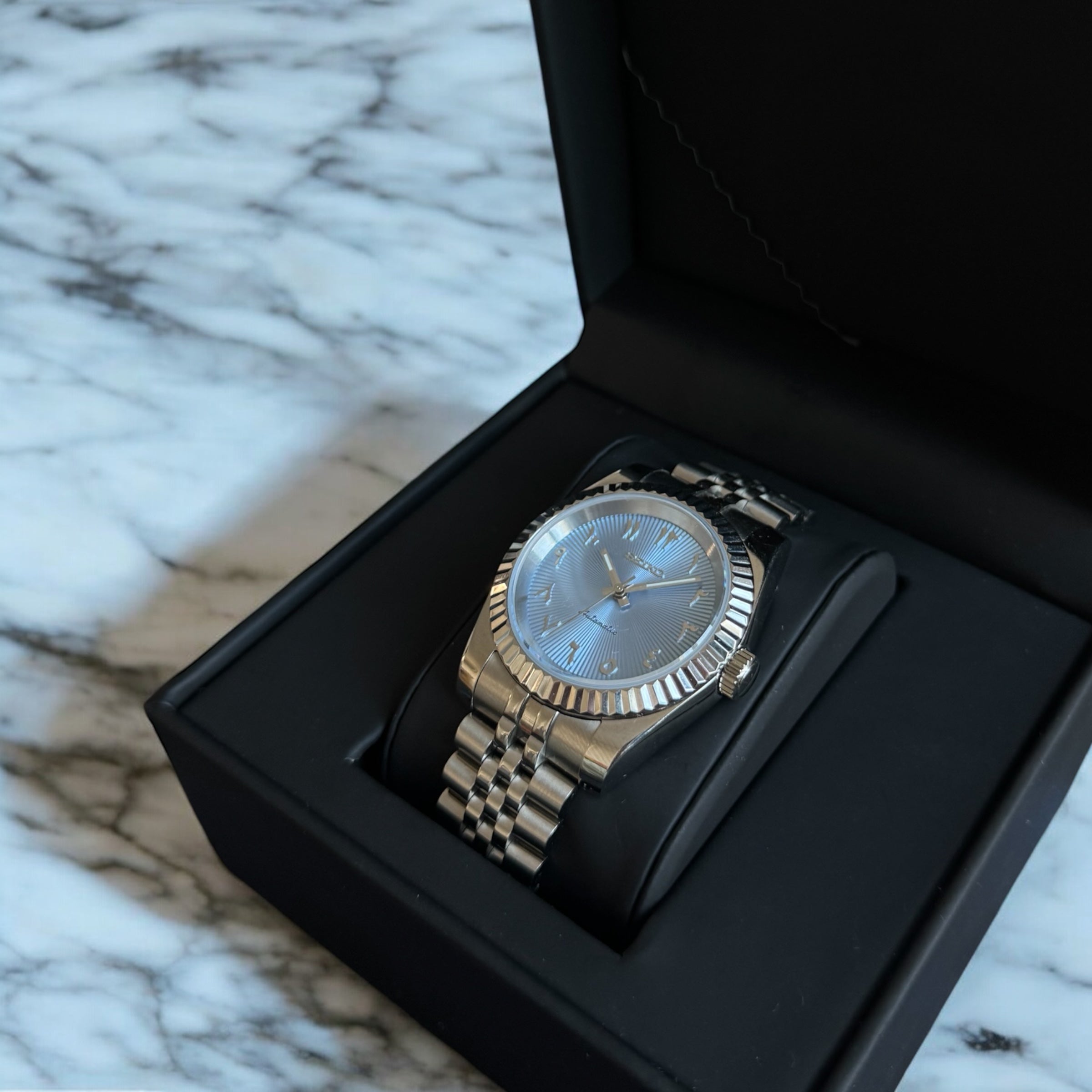 SEIKO MOD | DATEJUST | ARABIC DIAL | ICE BLUE