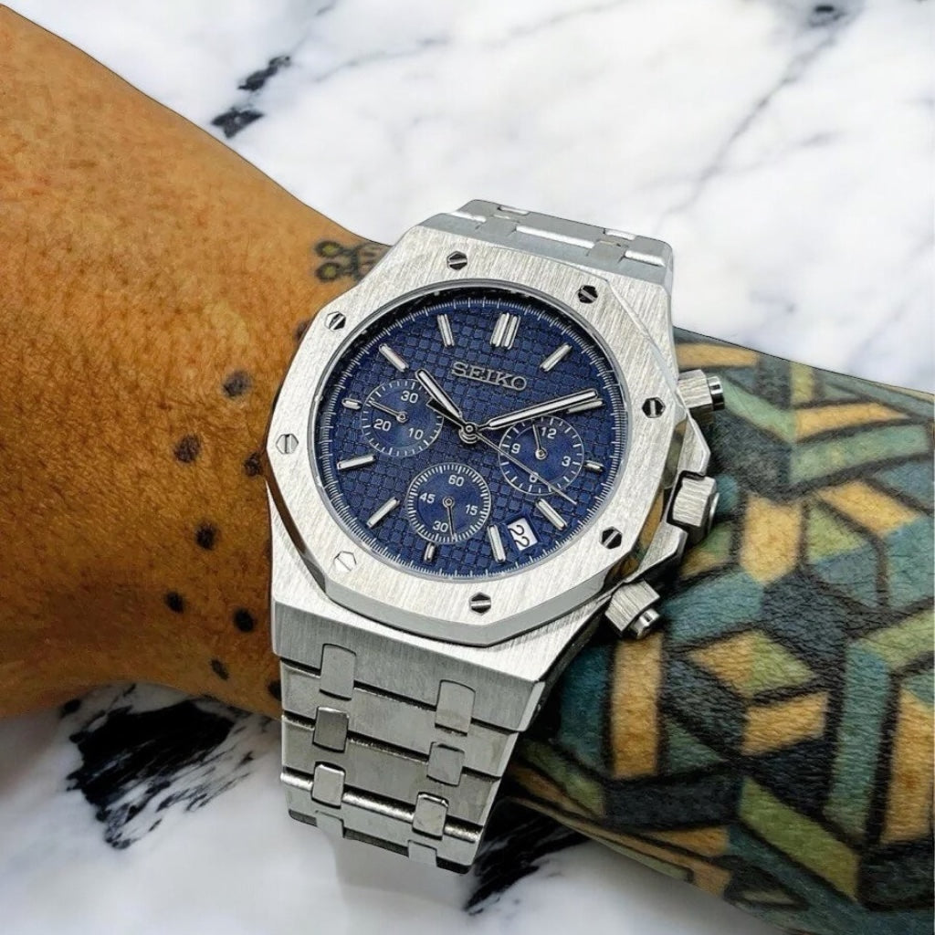 SEIKO MOD ROYAL OAK CHRONO | BLUE