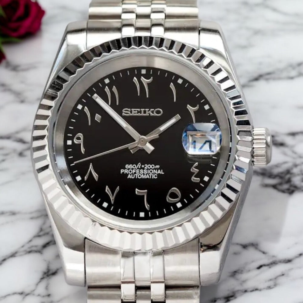 SEIKO MOD | DATEJUST | ARABIC DIAL | BLACK