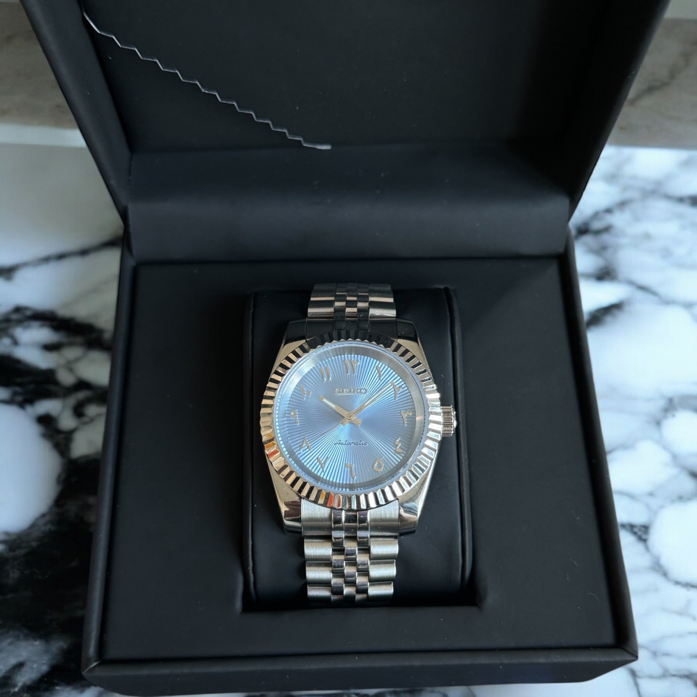 SEIKO MOD | DATEJUST | ARABIC DIAL | ICE BLUE