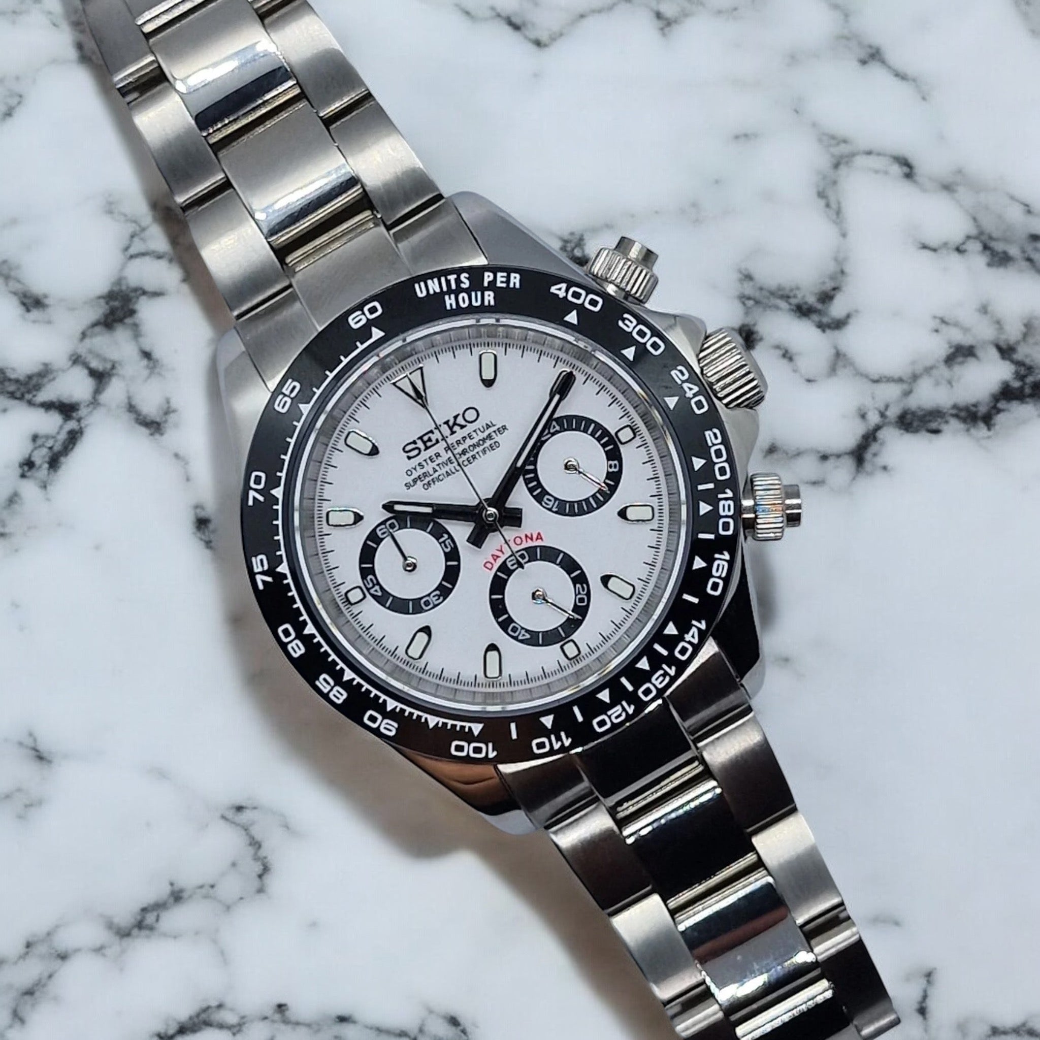 SEIKO MOD DAYTONA | WHITE