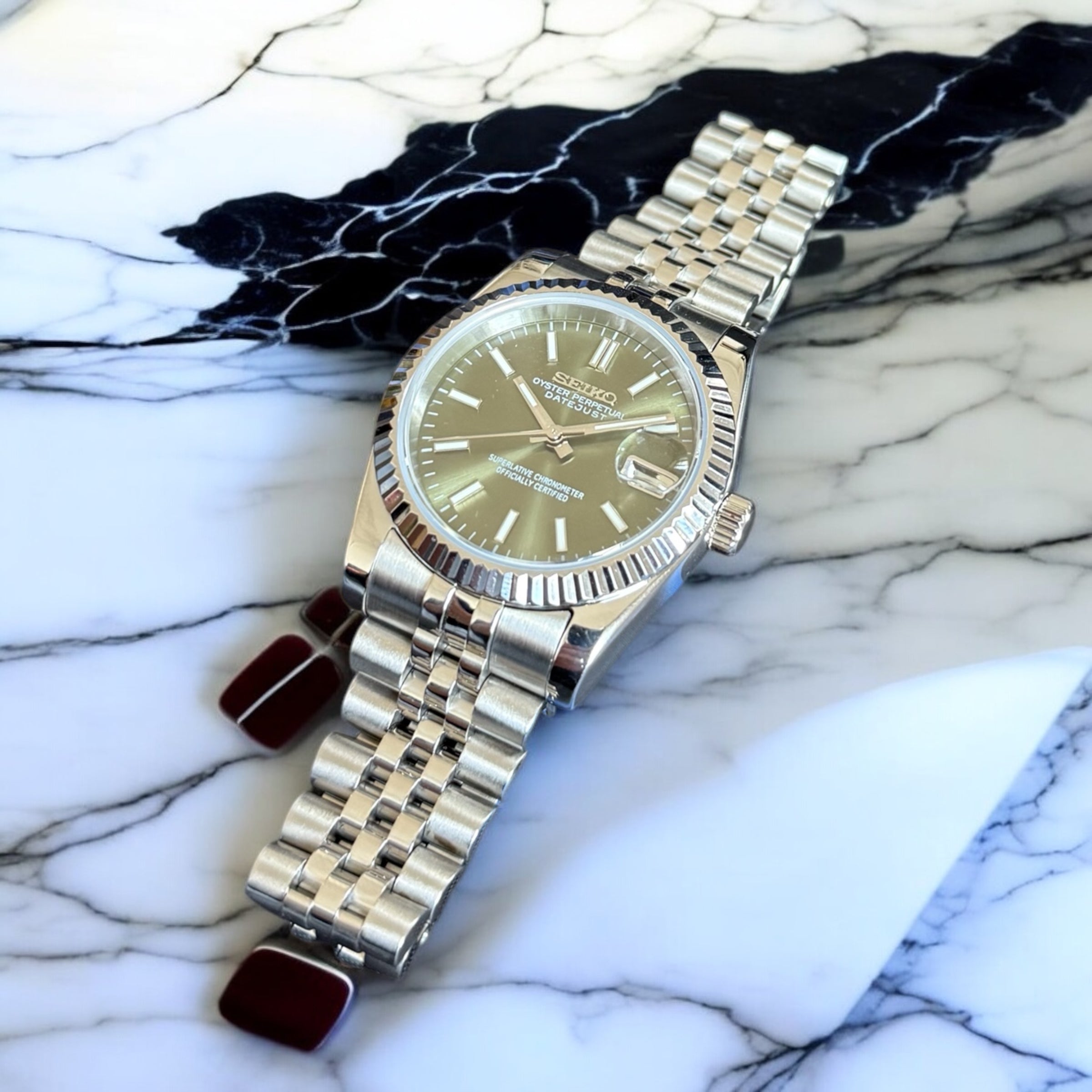 SEIKO MOD DATEJUST | GREEN