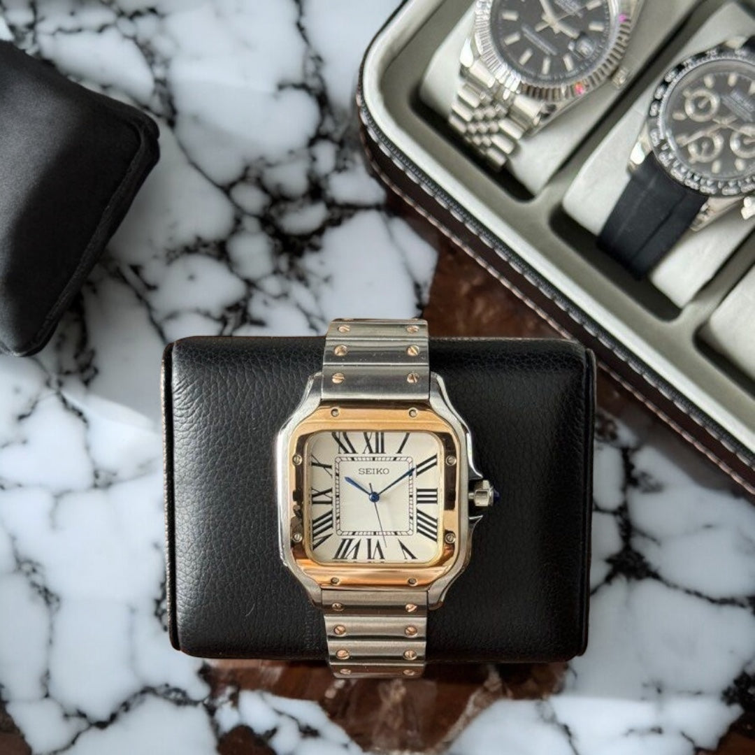 SEIKO MOD SANTOS | GOLD/STEEL