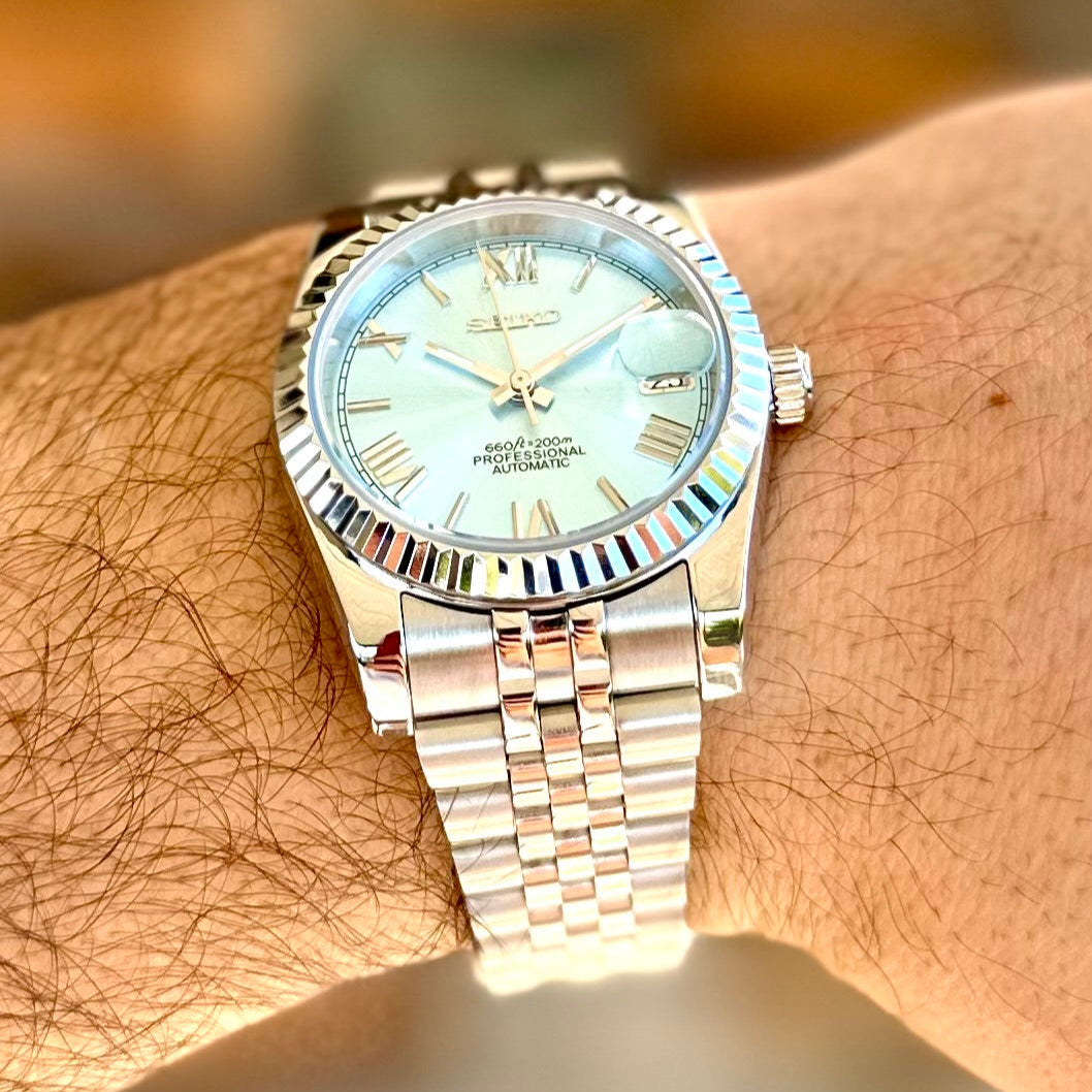 SEIKO MOD | DATEJUST | ROMAN DIAL | SKY BLUE