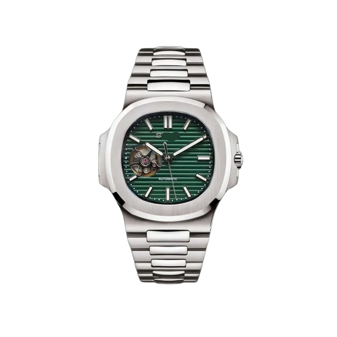 SEIKO MOD NAUTILUS | OPEN HEART GREEN