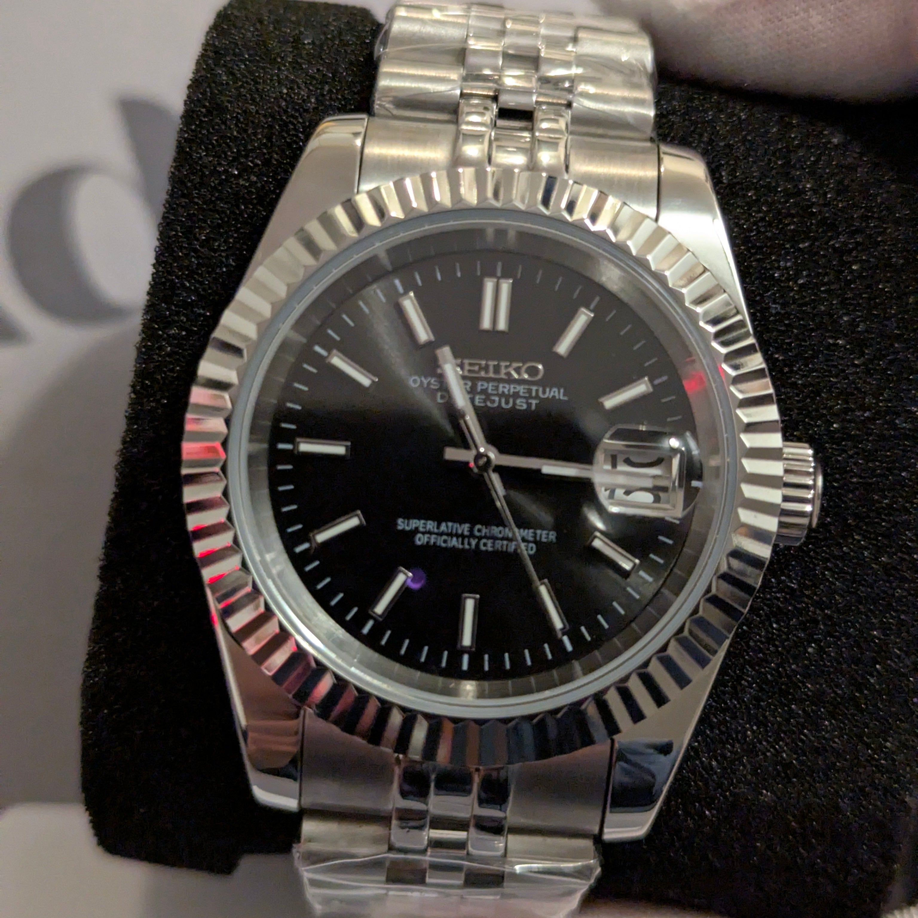 SEIKO MOD DATEJUST | BLACK