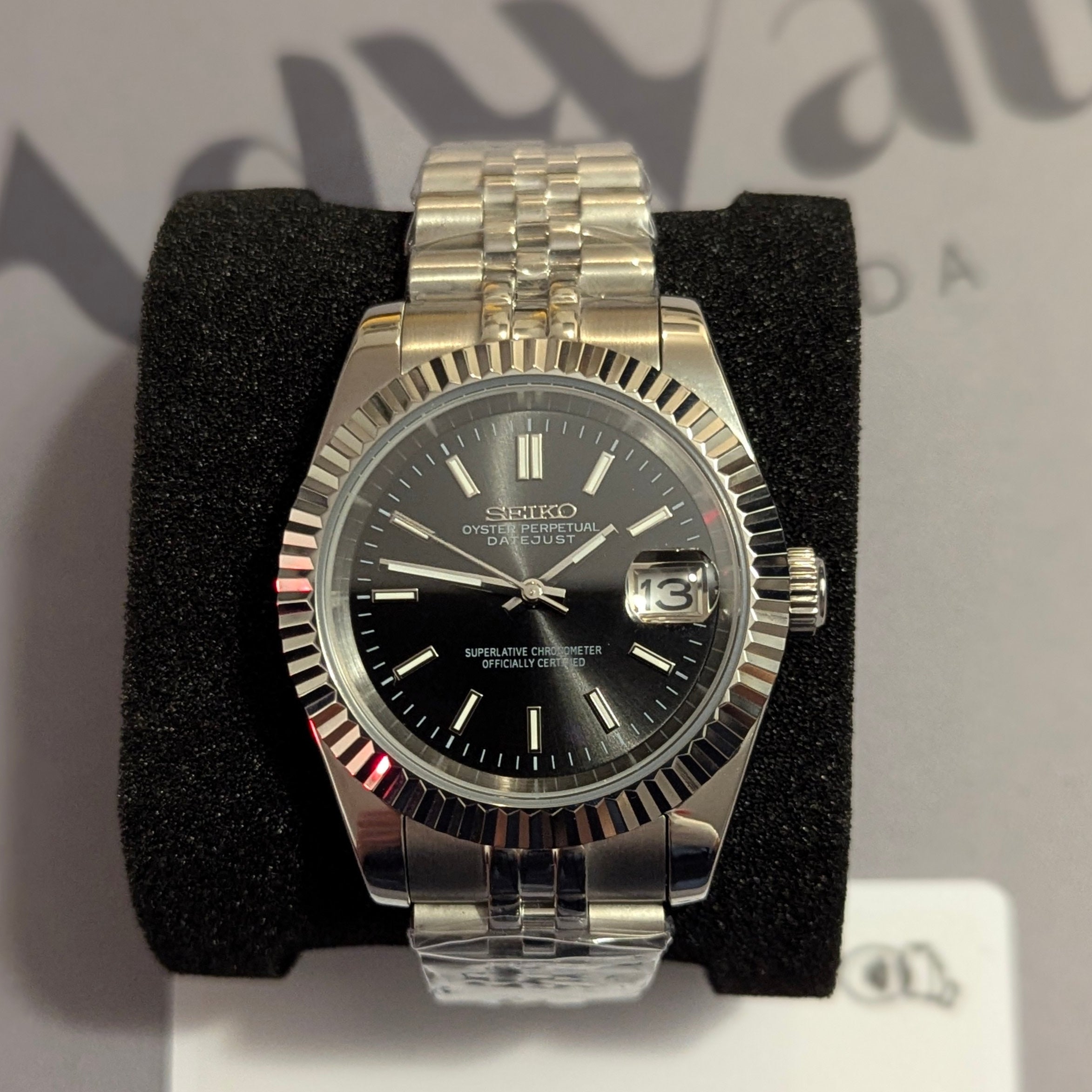 SEIKO MOD DATEJUST | BLACK