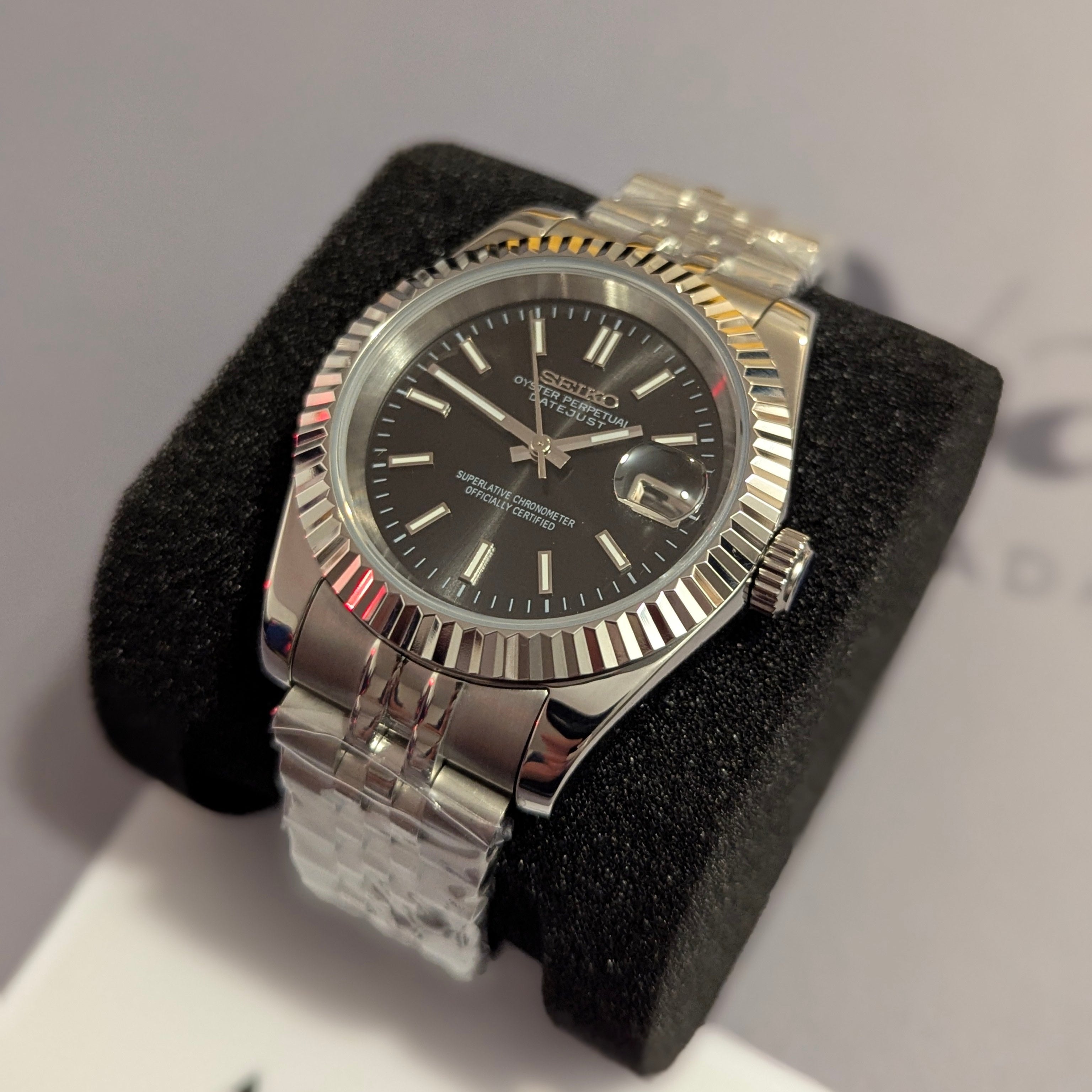 SEIKO MOD DATEJUST | BLACK