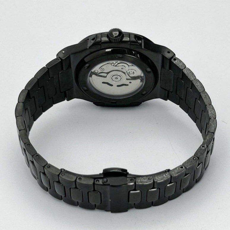 SEIKO MOD NAUTILUS | OPEN HEART FULL BLACK