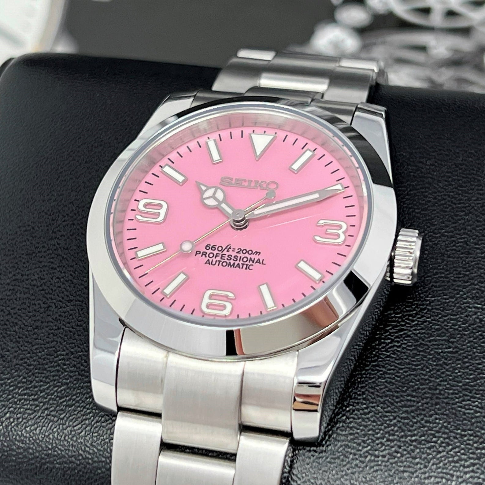 SEIKO MOD DATEJUST OYSTER | EXPLORE PINK