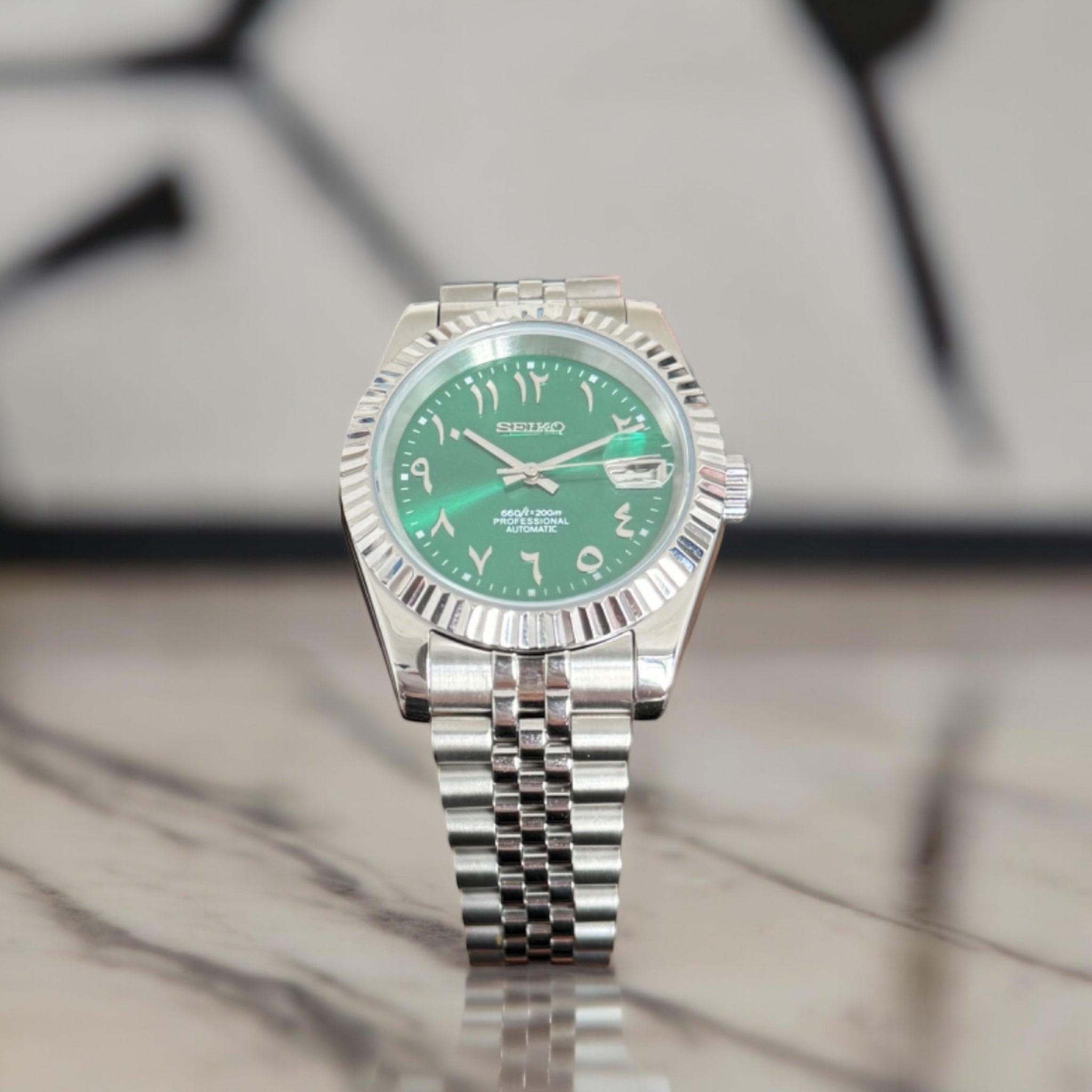 SEIKO MOD | DATEJUST | ARABIC DIAL | GREEN