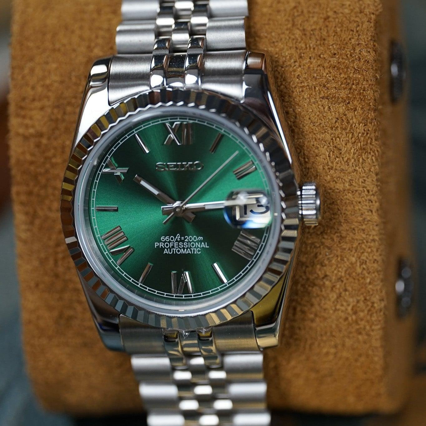 SEIKO MOD | DATEJUST | ROMAIN DIAL | GREEN