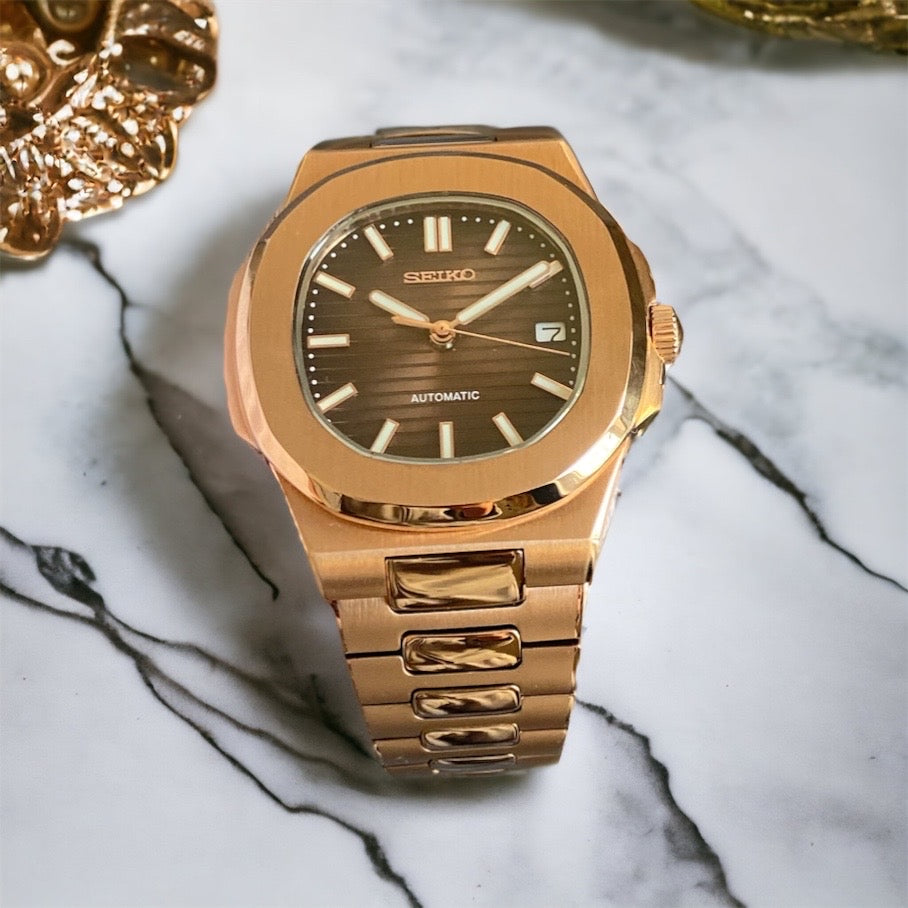 SEIKO MOD NAUTILUS | ROSE GOLD – ADWATCH.CA