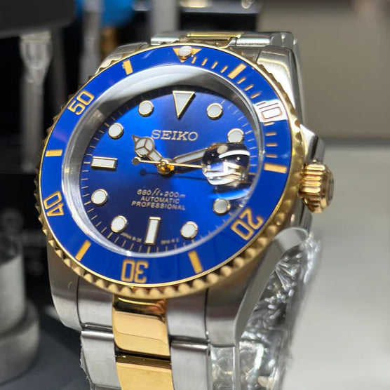 SEIKO MOD SUBMARINER | BLEU