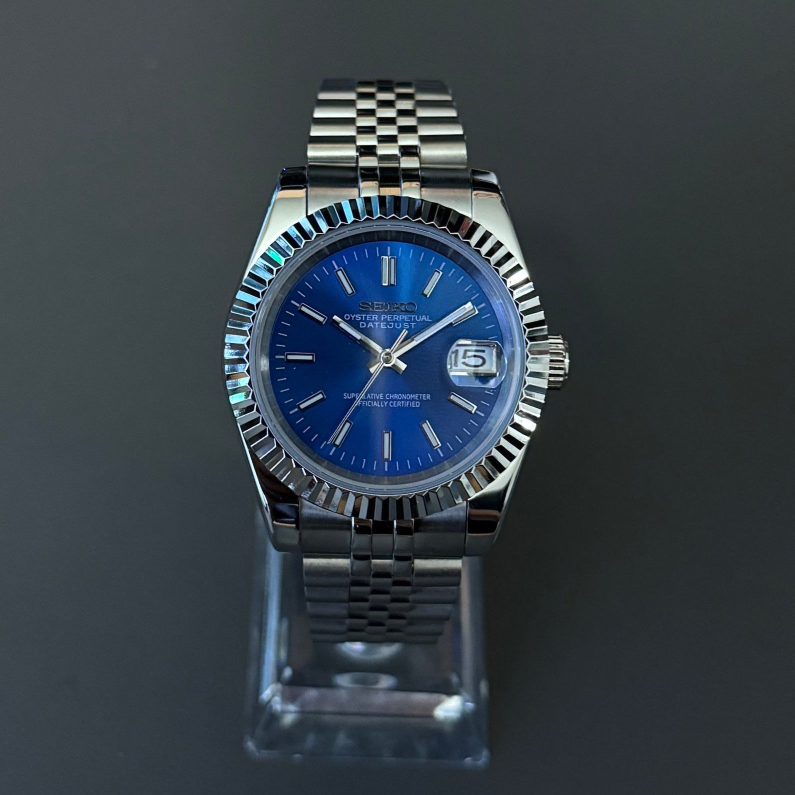 SEIKO MOD DATEJUST | BLUE