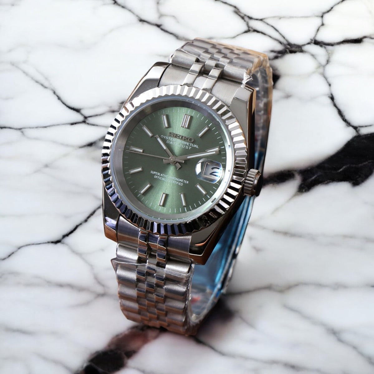 SEIKO MOD DATEJUST | GREEN