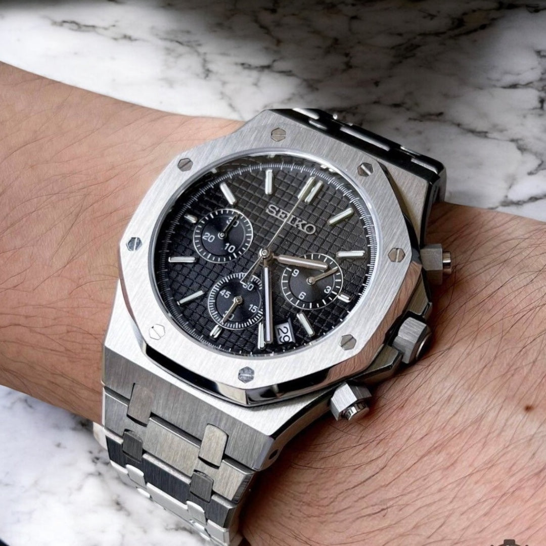SEIKO MOD ROYAL OAK | BLACK CHRONO