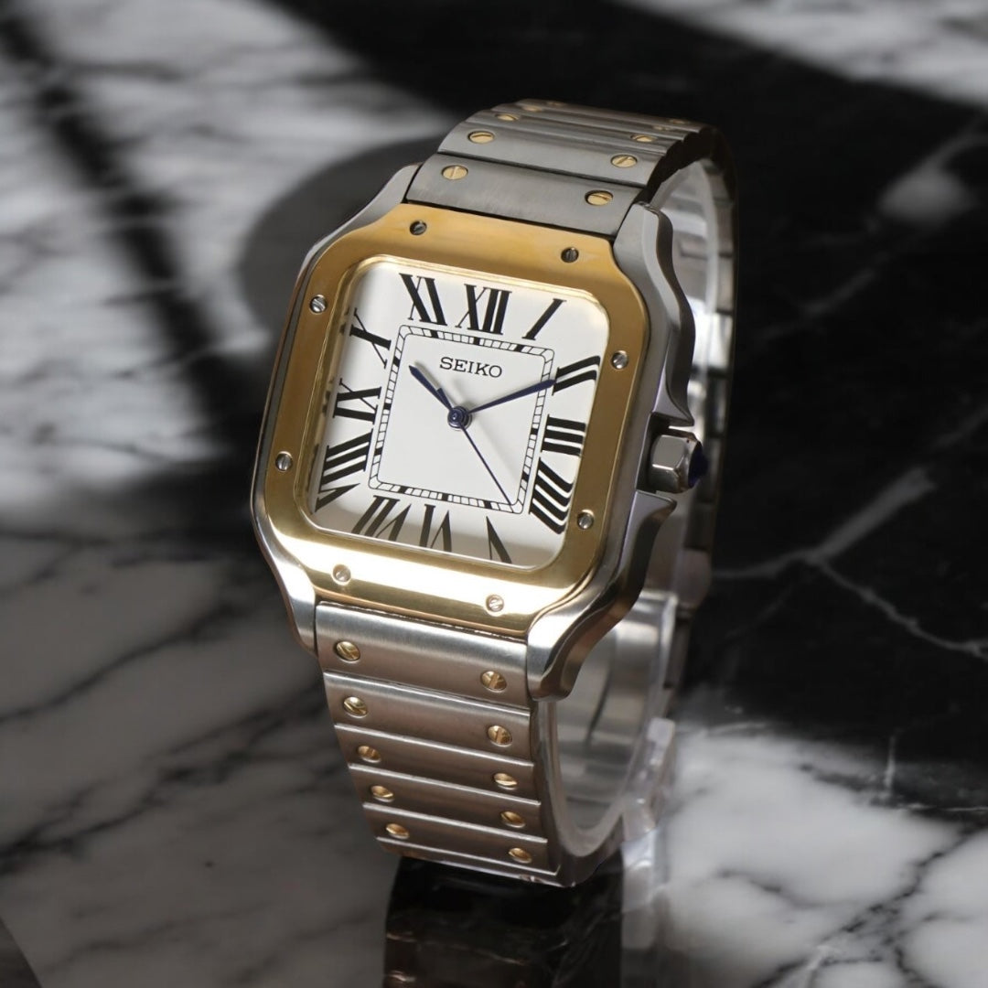 SEIKO MOD SANTOS | GOLD/STEEL
