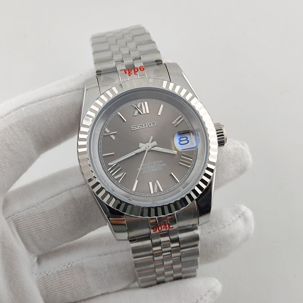 SEIKO MOD | DATEJUST | ROMAIN DIAL | GRAY