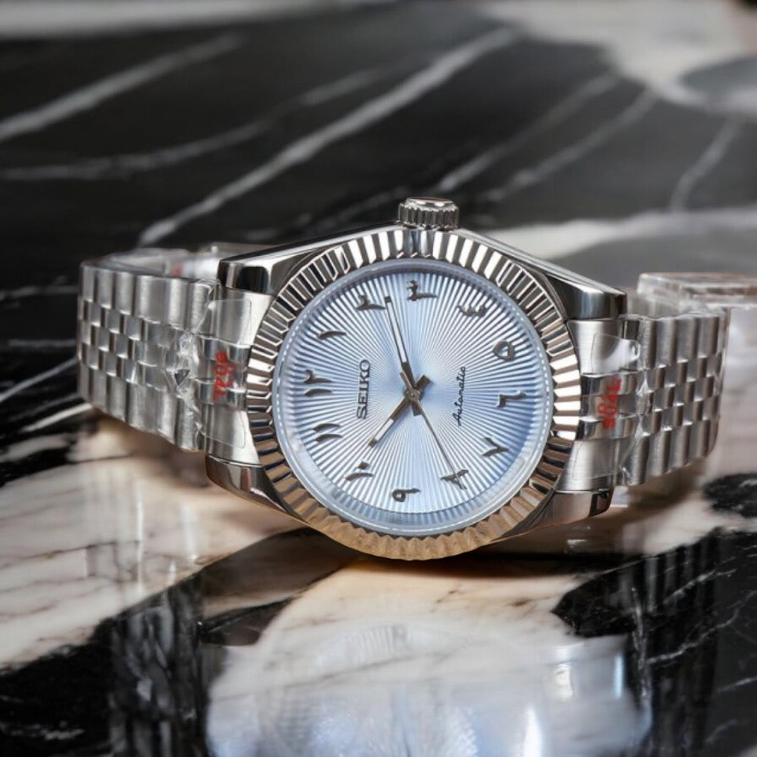 SEIKO MOD | DATEJUST | ARABIC DIAL | ICE BLUE – ADWATCH.CA