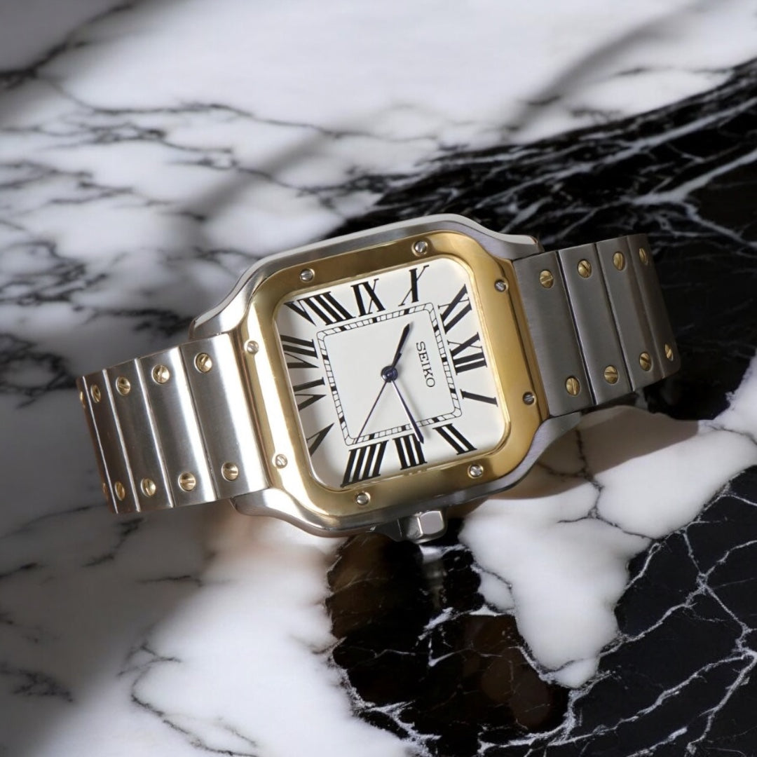 SEIKO MOD SANTOS | GOLD/STEEL