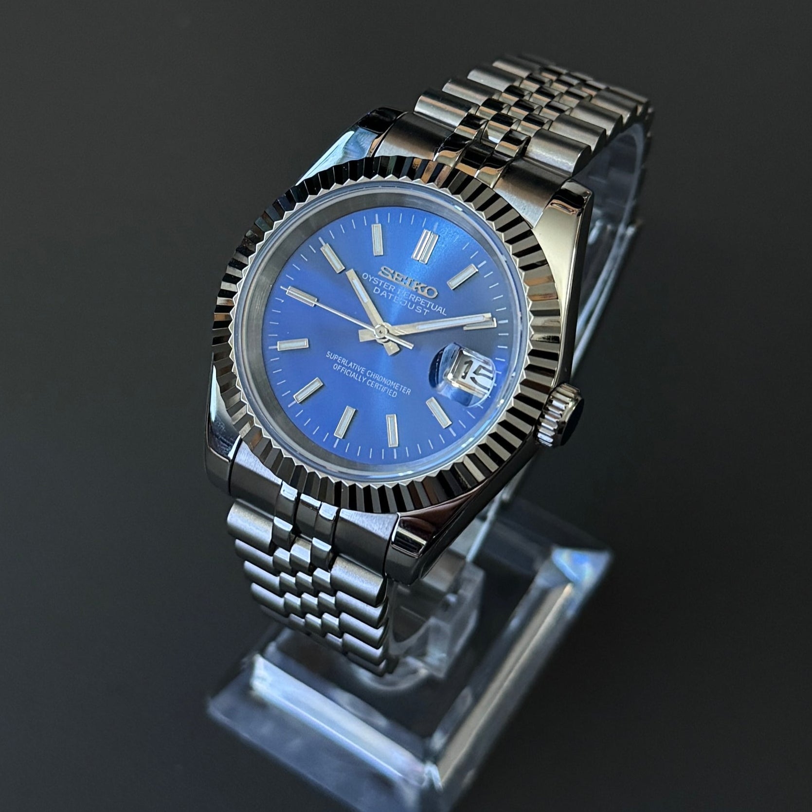 SEIKO MOD DATEJUST | BLUE