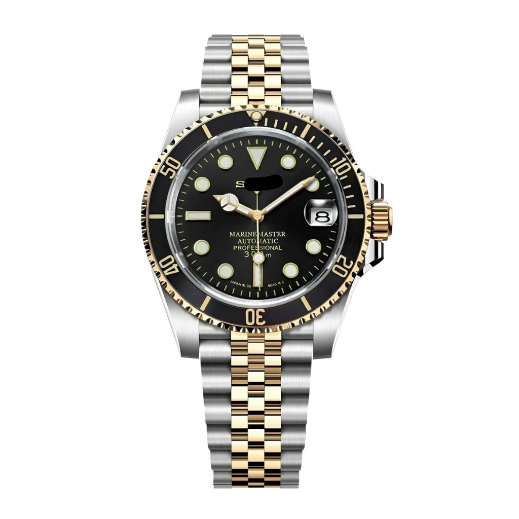 SEIKO MOD MARINE MASTER | BLACK AND GOLD