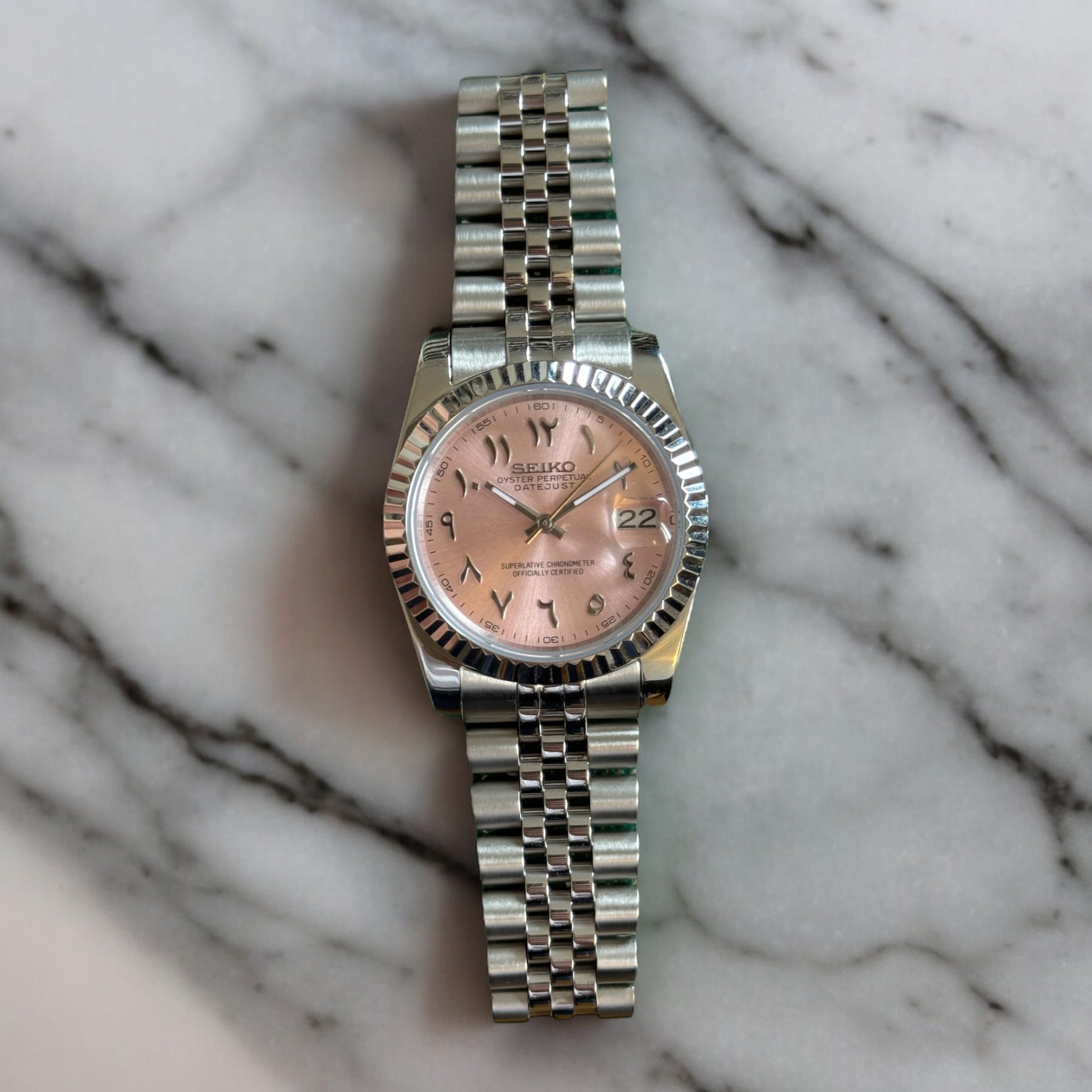 SEIKO MOD | DATEJUST | ARABIC DIAL | PINK